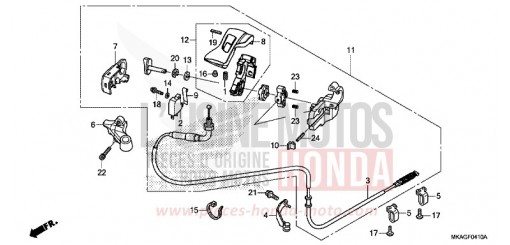 LEVIER DE STATIONNEMENT NC750SDG de 2016
